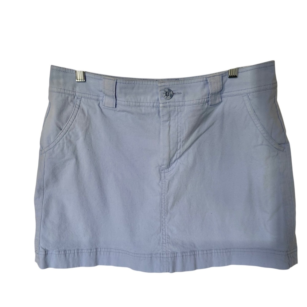 DOCKERS Womens Pastel Blue Cotton Blend Casual Utility Skirt Size 6